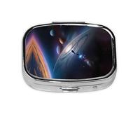 A Fascinating Universe Square mini Pill Box, Travel Pill Box, can be Put into Wallet or Pocket to Store a Variety of Small Items