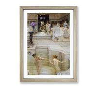 A Favourite Custom By Lawrence Alma Tadema Classic Painting Framed Print | A2 Oak Framed Wall Art | Ready to Hang | Classic Historical Picture | Living Room Bedroom Lounge Office