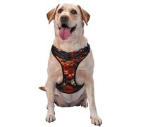 A Feast of Roses and Chrysanthemums Dog Harness - Equipped with pet Leash Reflective Straps and Quick Release Buckles - Suitable for All Types of Dogs