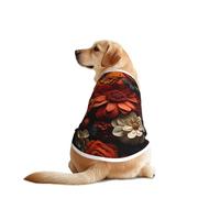 A Feast of Roses and Chrysanthemums Dog Shirt for Large & Medium Dogs - Mesh Breathable Pet T-Shirts, Perfect for Daily Wear and Special Occasions