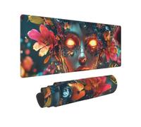 A Female Face With Shining Eyes Mouse Pad In Big Extended Non-Slip Rubber Base Mousepad With Stitched Edges Gaming Pc Desktop Large Mouse Pad 11.8x31.5