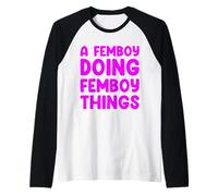 A Femboy Doing Femboy Things Raglan Baseball Tee