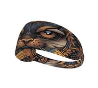 A Ferocious Tiger Sports Head Tie for Men and Women-Headband Karate Tie Back Sweat Wicking Workout Head Band,Perfect for Running