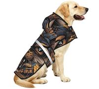 A Ferocious Tiger Waterproof Dog Raincoat And Rain Jacket With Hood, Reflective Strips And Adjustable Belly Strap, Fits Small To Large Dogs