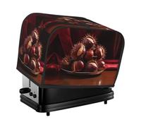 A Few Chestnuts Toaster Cover 2 Slice, Waterproof Bread Machine Covers with Pockets Universal Size Kitchen Small Appliance Cover with Handle, Dust and Fingerprint Protection