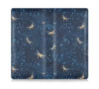A Few Lovely Fireflies Flew in Dark Blue Sky Premium Leather Car Registration and Insurance Holder Auto Truck Comparment Accessories Case for Cards, Essential Document, Driver License, A few lovely