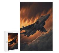 A Fighter Jet Jigsaw Puzzles Wooden Puzzle Personalized Picture Puzzle 1000 PCS Family Decoration Puzzles for Adults Challenging Puzzle Family Wedding Graduation Present