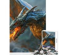 A Fire Breathing Dragon Hard Jigsaw Puzzle for Adults 1000 Pieces Birthday Gifts Difficult Hard Home Decoration Toys for And 14 Years And over (38x52cm)