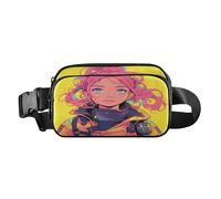 A Firefighter Fashion Fanny Waist Pack for Women Men Teens Waterproof Sling Bag Travel Essential with Adjustable Strap for Shopping Sports Work, Aesthetic Fighting Fish, One Size