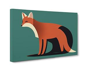 A First Rate Abstract Fox Canvas Print | Gallery Wrapped 30mm Frame Wall Art | 30x20 inches | Ready to Hang | Abstract Animals Picture | Living Room Bedroom Lounge Office