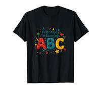 A First Steps in Learning ABC T-Shirt, Men, Black, 3XL