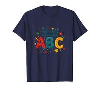 A First Steps in Learning ABC T-Shirt, Men, Navy, S