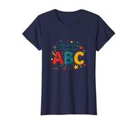 A First Steps in Learning ABC T-Shirt, Women, Navy, S