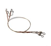 A Fisherman's Must Have Set of 2 Reliable Stainless Steel Wire Leaders with Secure Connectors (20cm 9kg)