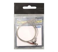 A Fisherman's Must Have Set of 2 Reliable Stainless Steel Wire Leaders with Secure Connectors (40cm 30kg)