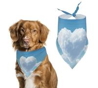 A Floating Heart Dog Bandana Washable & Adjustable Triangle Scarf, Breathable Pet Scarf for Small Medium Large Pets, Cute Fashion Pet Accessory