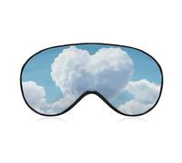 A Floating Heart Sleep Mask with Adjustable Strap, Comfortable & Soft Eye Mask for Sleeping Light Blocking, Lightweight & Breathable Eye Cover for Men Women