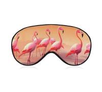 A Flock of Flamingos Eye Mask for Women & Men, Breathable & Adjustable Eye Cover, Ultra Soft Sleep Mask, Lightweight Travel Blindfold for Airplane, Nap, Night Sleeping