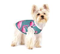 A flock of flamingos Full Print Cotton Pet Vest S Dog Cat Clothes Soft Elastic Breathable Pullover Pet