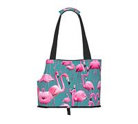 A Flock of Flamingos Printed pet Shoulder Bag, Suitable for Small Dogs and Cats, Shopping and Travel Dual-Purpose Bag