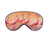 A Flock of Flamingos Sleep Mask, Ultra Soft Eye Mask for Sleeping with Adjustable Strap, Comfortable Lightweight Blindfold Eyeshade, Total Blackout Eye Cover for Night Sleep Travel Office Nap