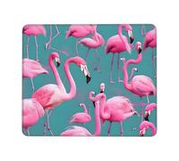 A Flock of Flamingos Square Waterproof Non-Slip Rubber Base Mouse Mat for Office Laptop,Laptop Wireless Mouse Home Office Travel 7.9 X 9.5 in