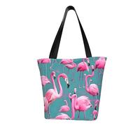 A flock of flamingos Women's fashion shoulder bag, shopping handbag, suitable for weekend travel shopping shoulder bag messenger bag