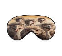 A Flock of Ostriches Sleeping Mask Sleep Mask for Side Sleeper Relaxing Zero Pressure Night Blindfold Light Block-Out Eye Mask for Sleep with Easy Adjustable Strap