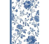 A floral pattern blue on white: Work Notebook, Funny Office Gift for Women, Coworker, Boss, Secret Santa Gag Gift (Blank Lined Journal)
