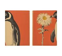 A Flower And Penguin Passport Holder, ID Card Protector Case Passport Holder with Slot Passports Travel Wallet Document Cover for Women And Men