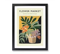 A Flower Market Exhibition Collection No.6 Framed Print | A2 Black Framed Wall Art | Ready to Hang | Modern Floral Picture | Living Room Bedroom Lounge Office