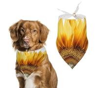 A Flower Pet Scarf Adjustable Pet Accessories Triangular Scarf Washable Floral Print Puppy Bib Bandana Stylish Comfortable Cat Scarves for Holiday Scarfs