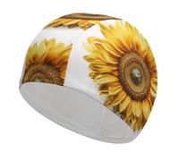 A Flower Swim Cap for Adult, Elastic Fabric Swimming Cap, Comfortable Bathing Cap for Long & Short Hair