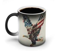 A Flying Eagle with The American Flag And Eagle Flag Color Changing Mugs W