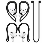 A-Focus Anti-Slip Kit for AirPods 4 3rd 2 1 / Pro 2nd Replacement Adjustable Ear Hooks Ergonomic Design Tips Silicone Strap Add Grip Sports Earbuds Accessories Eartip for AirPods Pro 2nd 1st Black