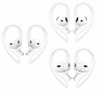 A-Focus Ear Hooks for AirPods Pro 3, AirPods Pro 2 & 1, AirPods 4, 3, 2 & 1, Anti-Slip Ergonomic Design Multi-Dimensional Adjustable Sport Clip Anti-Lost Earhooks Accessories Translucent 3 Pairs