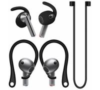 A-Focus Galaxy Buds 3 Anti-Slip Kit Replacement Ear Hooks Sport Ear Tips Non-Slip Silicone Eartips and Covers Gel Wings Ergonomic Design Strap Compatible with Samsung Galaxy Buds 3 Black