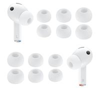 A-Focus Galaxy Buds 3 Pro Ear Tips Replacement Silicone Eartips Earbuds Fit in Charging Case Cover Skin Accessories with Storage Box Compatible with Samsung Galaxy Buds Pro 3 6 Pairs White L/M/S
