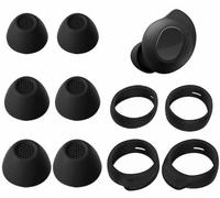 A-Focus Wingtip Ear Tips Kit for Galaxy Buds FE Replacement Silicone Anti-Slip Fit in Case Cover Eartips Ear Hook Earbuds Gel Wings Accessories Compatible with Samsung Galaxy Buds FE Black 5 Pairs