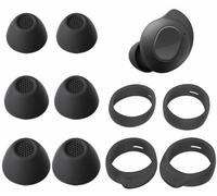 A-Focus Wingtip Ear Tips Kit for Galaxy Buds FE Replacement Silicone Anti-Slip Fit in Case Cover Eartips Ear Hook Earbuds Gel Wings Accessories Compatible with Samsung Galaxy Buds FE Graphite 5 Pairs
