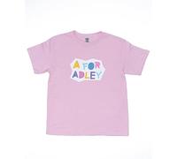 A FOR ADLEY Merch, Adley's Best Friends Forever Line BFF Craft Logo Youth Tee Shirt in Colors Handpicked by Adley, Light Pink, 6