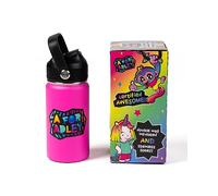 A FOR ADLEY Merch Official Product Adley's Super Cold and Colorful Neon Rainbow Water Bottles For Fun, School, Travel or Anytime You Would Want a Cold Drink (Neon Pink)