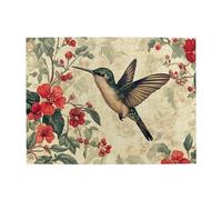 A Foraging Hummingbird Wooden Puzzle 500 Piece Jigsaw Puzzle for Adults Challenging Puzzle for Game Size 15"x20.4"