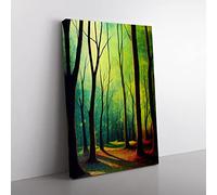 A Forest Adventure Canvas Wall Art Print Ready to Hang, Framed Picture for Living Room Bedroom Home Office Décor, 60x40 cm (24x16 Inch)
