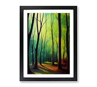 A Forest Adventure Framed Print for Living Room Bedroom Home Office Décor, Wall Art Picture Ready to Hang, Black A2 Frame (62 x 45 cm)