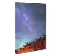 A Forest Beneath the Stars Canvas Print | Gallery Wrapped 30mm Frame Wall Art | 30x20 inches | Ready to Hang | Modern Space Picture | Living Room Bedroom Lounge Office