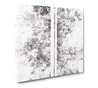 A Forest Road in Sweden Watercolour Canvas Print | Gallery Wrapped 30mm Frame Wall Art | 20x20 inches | Ready to Hang | Modern Landscape Picture | Living Room Bedroom Lounge Office