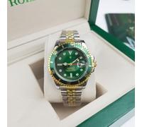 (A four-needle water ghost with five pearls and a golden-green water ghost) Coke ring Black basket ring Submariner Water Ghost solid steel band luminous quartz watch