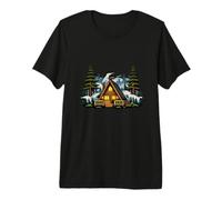 A Frame Cabin in The Woods Wilderness Aesthetic Premium T-Shirt