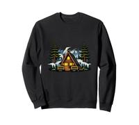 A Frame Cabin In The Woods Wilderness Aesthetic Sweatshirt